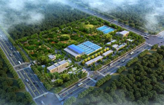 图为成都·凉山工业园区污水处理厂建设项目鸟瞰图